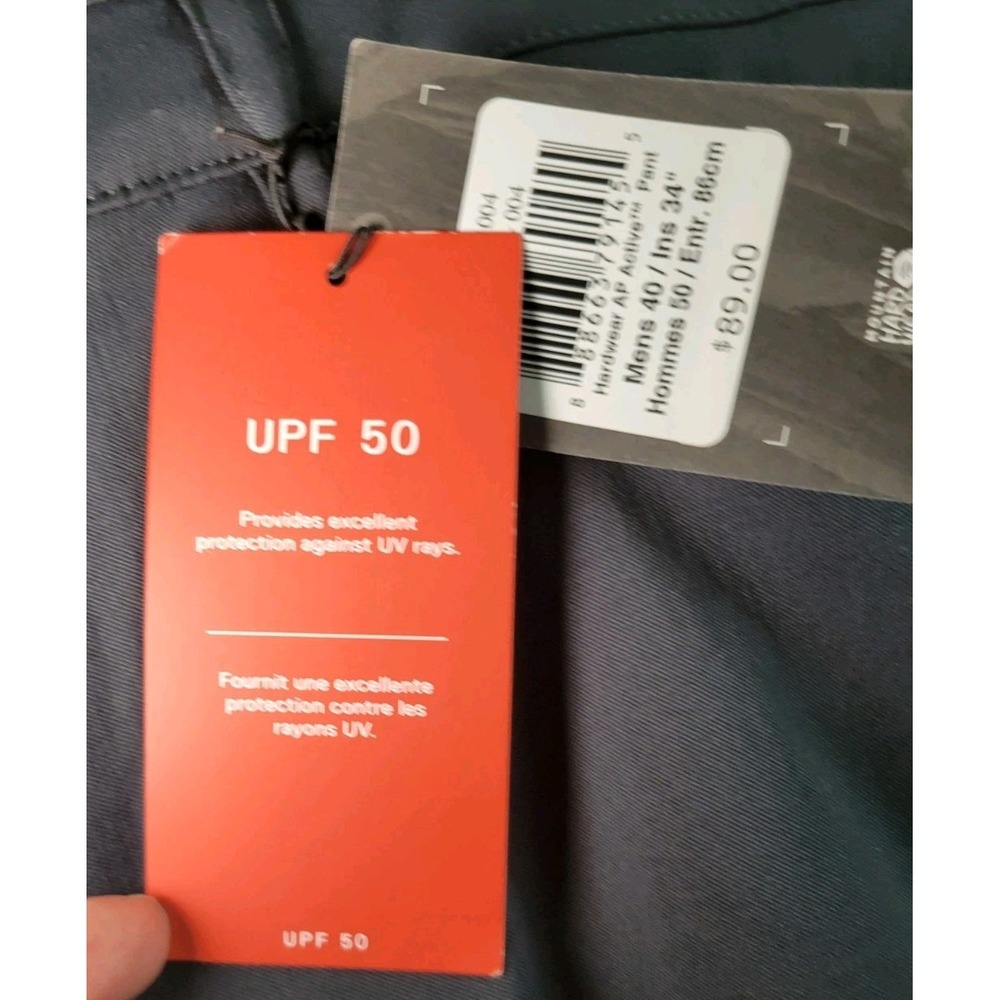 NEW Mountain Hardwear AP Active Pants Mens Hiking Stretch UPF 50 Gray - Picture 5 of 16
